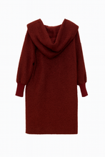 Load image into Gallery viewer, Maroon hooded coat