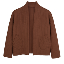 Load image into Gallery viewer, Chocolate brown quilted jacket