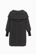 Load image into Gallery viewer, Charcoal grey hooded coat