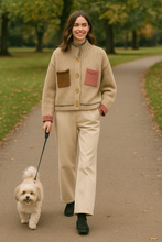 Load image into Gallery viewer, Cream Chunky contrast cardy