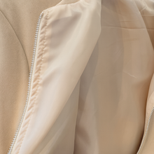 Load image into Gallery viewer, Faux suede bomber jacket