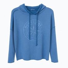 Load image into Gallery viewer, Mid blue Soft towelling hoody