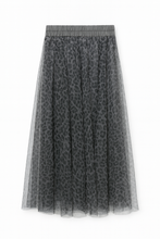 Load image into Gallery viewer, Leopard print Tuille net skirt