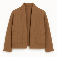 Load image into Gallery viewer, Light Caramel brown quilted jacket