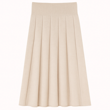 Load image into Gallery viewer, Beige knit midi skirt