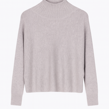 Load image into Gallery viewer, Light silver grey relaxed rollneck sweater