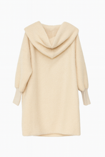 Load image into Gallery viewer, Cream hooded coat
