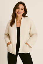 Load image into Gallery viewer, Cream quilted jacket
