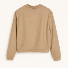 Load image into Gallery viewer, Faux suede bomber jacket
