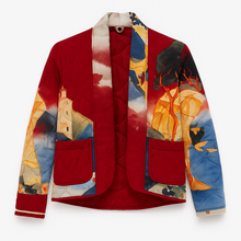 Load image into Gallery viewer, Landscape printed quilted jacket
