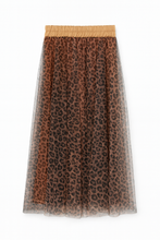 Load image into Gallery viewer, Leopard print Tuille net skirt
