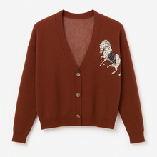 Load image into Gallery viewer, Horse embroidered cardigan
