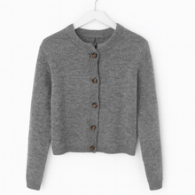 Load image into Gallery viewer, Soft grey button up cardigan
