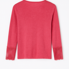 Load image into Gallery viewer, Maroon/red Lace top
