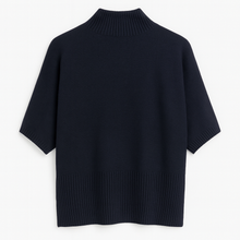 Load image into Gallery viewer, Longer length navy ribbed knit
