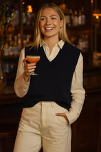 Load image into Gallery viewer, Dark navy soft knit vest
