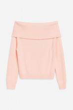Load image into Gallery viewer, Soft pink off the shoulder sweater
