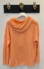 Load image into Gallery viewer, Soft peach cotton mix hoody with raised motif
